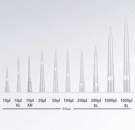 DiaGuru Universal Graduated Pipette Tip, Sterile, Filter Tips 10ul Super Slim, 96 Tips/Rack, 10 Racks/Box