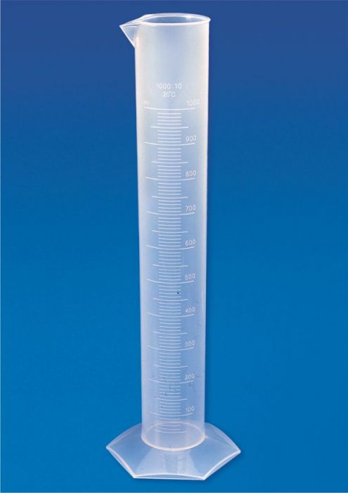 Glassco Measuring Cylinder Hexagonal Base, Polypropylene