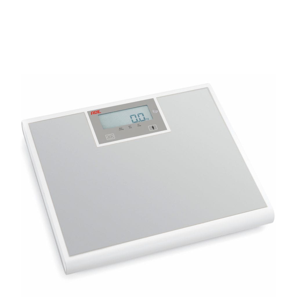 ADE Electronic Floor Scales 250kg Cap, 100g Grad 400x350x44mm