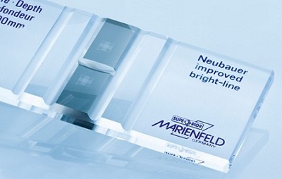 Marienfeld Counting Chambers Neubauer-Improved, Bright Line 0.1mm Depth, EACH