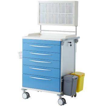 Pacific Medical Anesthesia Trolley - BLUE Drawers