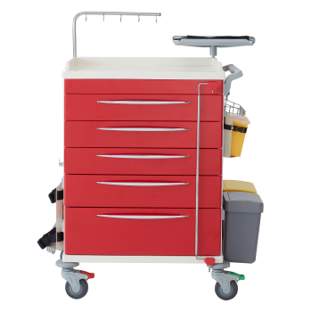 Pacific Medical RED Emergency Trolley