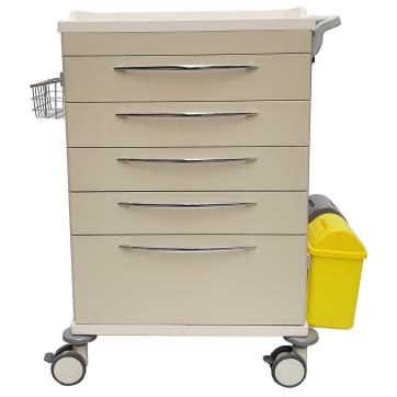 Pacific Medical Medicine Trolley - WHITE Drawers