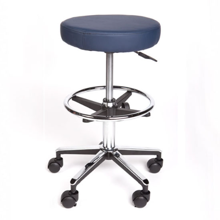 Navy Blue Round Stool Weight Capacity 160kg