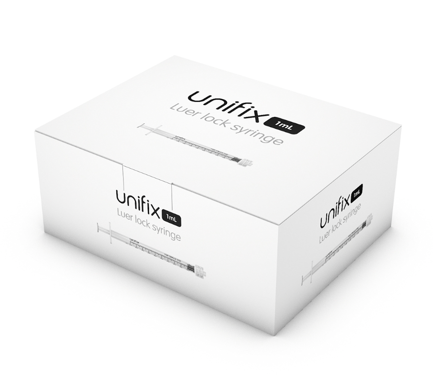 Terumo Unifix Hypodermic Syringe 1ml Luer Lock Box/100