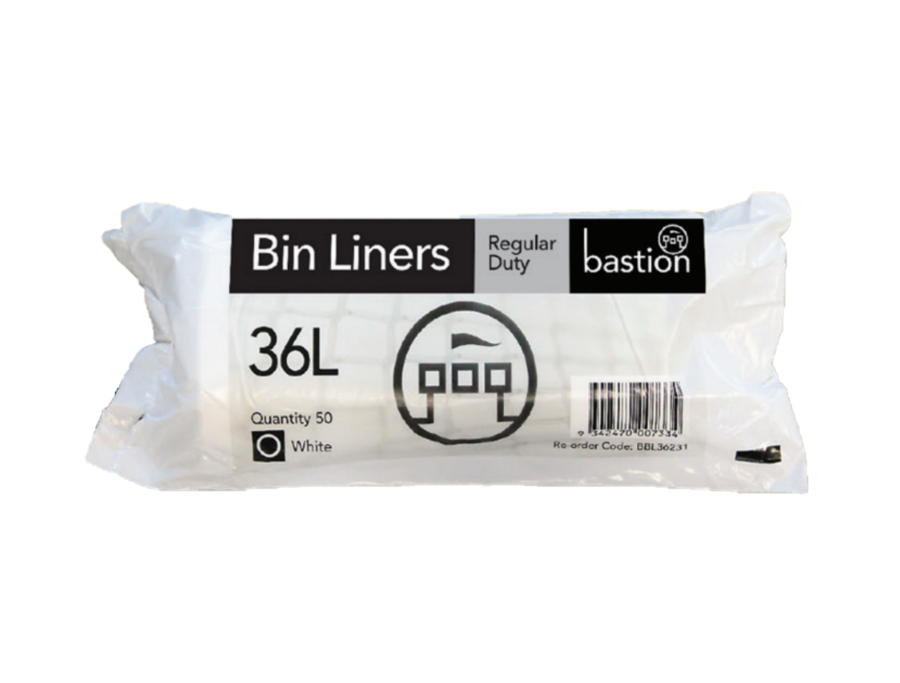 Bastion Waste Bin Liners 82L Black Carton/200 (4 Packs)