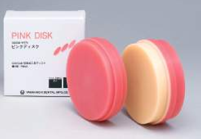 Yamahachi Dental CAD/CAM Milling PMMA Disks Open Type 98.5mm Diameter; 22 mm Thickness V-Pink EACH